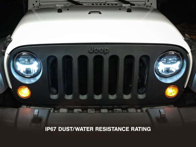 Raxiom — Raxiom 07-18 Jeep Wrangler JK LED Halo Headlights- Black Housing (Clear Lens)
Headlights - view 12