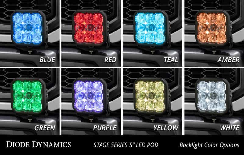 Diode Dynamics — Diode Dynamics 17-20 Ford Raptor SS5 Bumper LED Pod Light Kit - Yellow Pro Driving - view 3