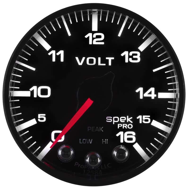 AutoMeter — AutoMeter Gauge Voltmeter 2-1/16in. 16V Stepper Motor W/Peak & Warn Blk/Blk Spek-Pro
GA 2" VOLT BFB SPEK - view 5