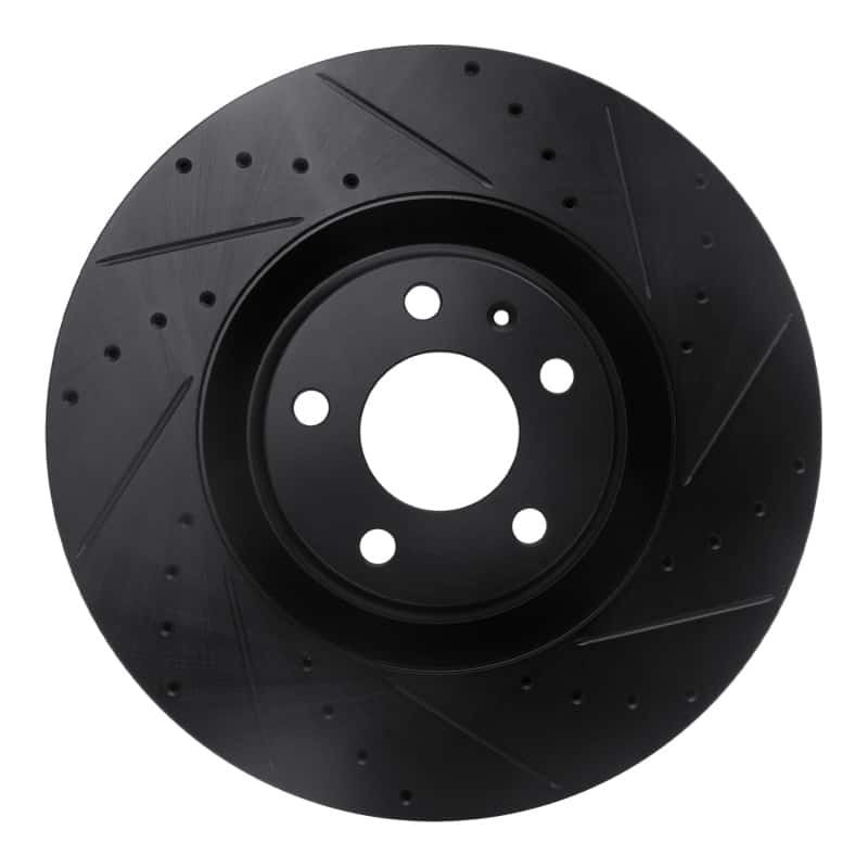 R1 Concepts — R1 04-09 Audi S4 Front Right Drilled & Slotted Black Brake Rotor
R1 Brake Rotor Drill - view 1