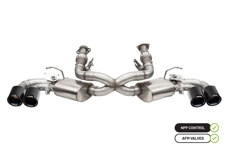 CORSA Performance — Corsa 20-25 Chevrolet Corvette C8 RWD 3in Valved Cat-Back w/AFM w/4.5in Carbon Fiber Black PVD Tips
Exhaust - view 2