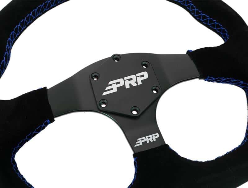 PRP Seats — PRP Comp-R D-Shape Suede Steering Wheel - Blue - view 5