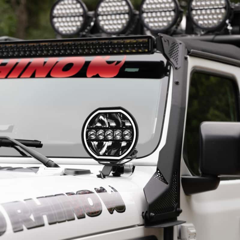Go Rhino — Go Rhino Xplor Blackout Series Maxline LED Hi/Low Beam w/Multi DRL (Surface Mount) 7in. - Blk
BLKHi/LowW/MultiDRL - view 7