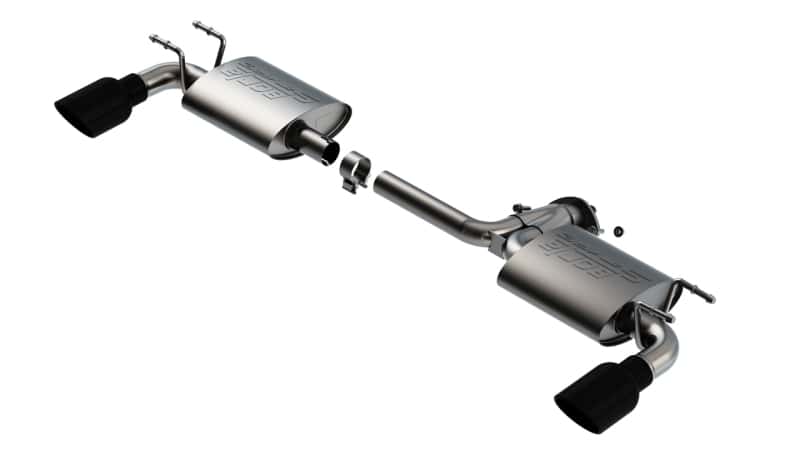 Borla — Borla 19-21 Mazda 3 Hatchback 2.0/2.5L NA S-Type Axle-back Black Chrome Tips
Axle-Back System - view 1