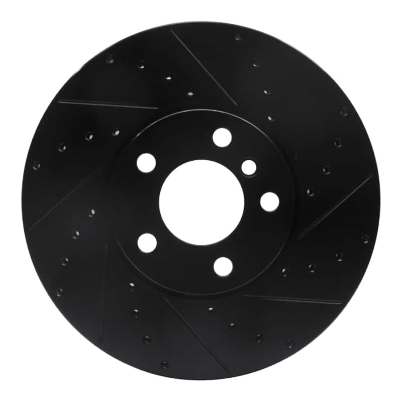R1 Concepts — R1 07-19 BMW X6 Front Right Drilled & Slotted Black Brake Rotor
R1 Brake Rotor Drill - view 1
