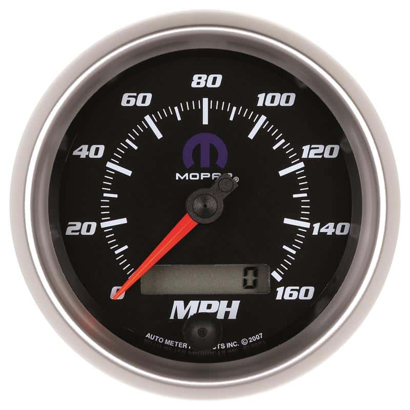 AutoMeter — Autometer Mopar 3-3/8in 160 MPH Electric Programmable Speedometer Gauge - Black
MOPAR #77060055, 3-3 - view 2