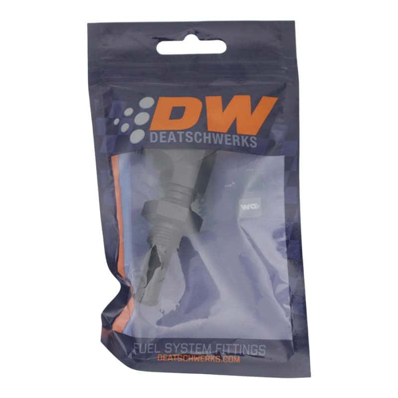 DeatschWerks — DeatschWerks 6AN Male Flare to 90-Degree 3/8in Single Hose Barb - Anodized Matte Black
Lines & Fittings - view 2
