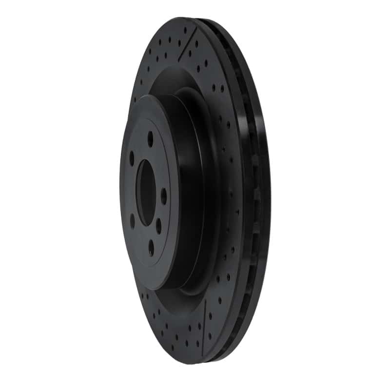R1 Concepts — R1 12-19 Mercedes-Benz GLE63 AMG S Rear Drilled & Slotted Black Brake Rotor
R1 Brake Rotor Drill - view 2