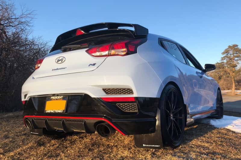 Rally Armor — Rally Armor 19-22 Hyundai Veloster N Black UR Mud Flap w/ Red Logo
Mud Flap - view 5