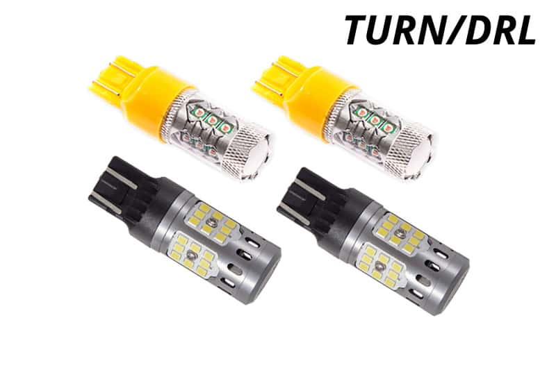 Diode Dynamics — Diode Dynamics JL Wrangler Front Turn Stage 1 (7443 LED Bulb HP48 - White and - Amber) - view 5