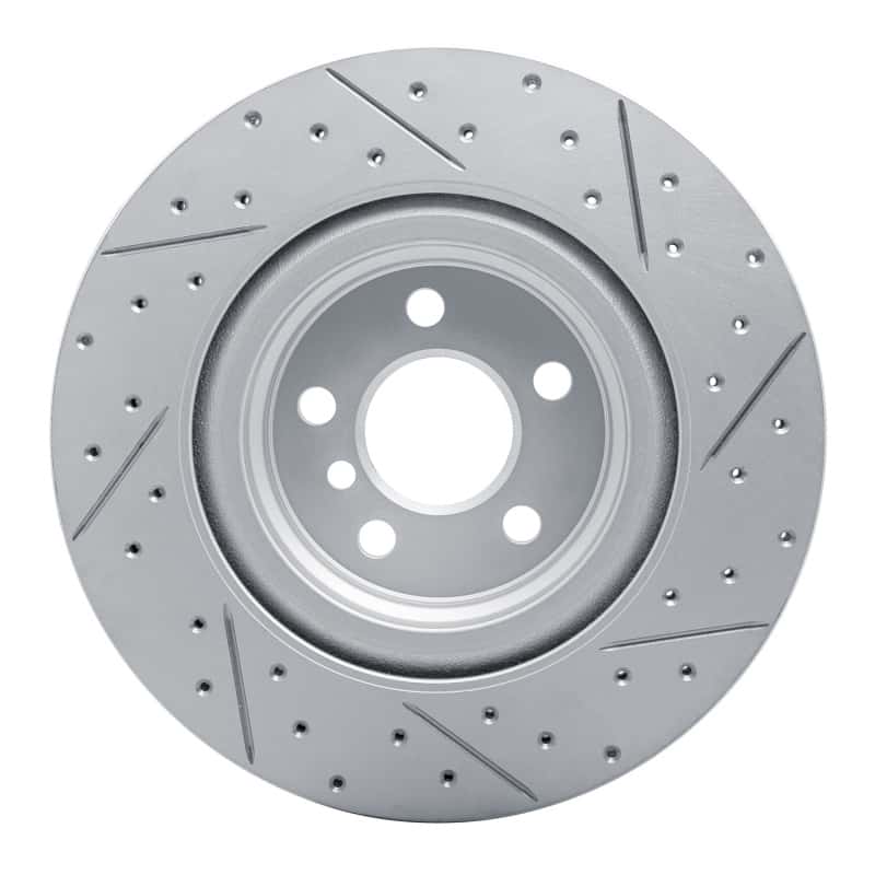 R1 Concepts — R1 19-24 BMW X2 Rear Left Drilled & Slotted Geo-Carbon Rotor - view 5