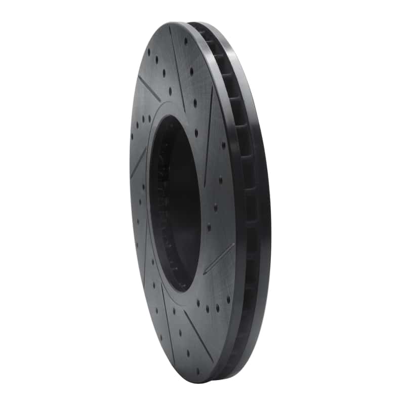 R1 Concepts — R1 07-18 BMW X5 Front Left Drilled & Slotted Black Brake Rotor
R1 Brake Rotor Drill - view 4