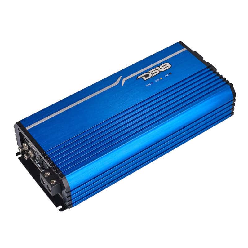 DS18 — DS18 1-Channel Amp Class D Full-Range Monoblock 5000 Watts RMS/1ohm DPIV1/0 Terminals Included Blue - view 5