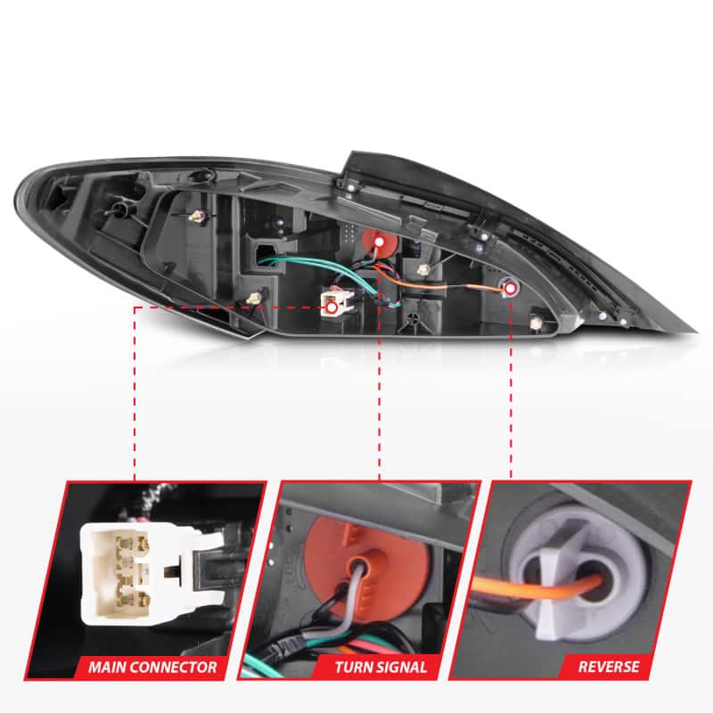 ANZO — ANZO 10-13 Hyundai Genesis 2DR LED Taillights Smoke
Tail Light Set
LED Taillights - view 13