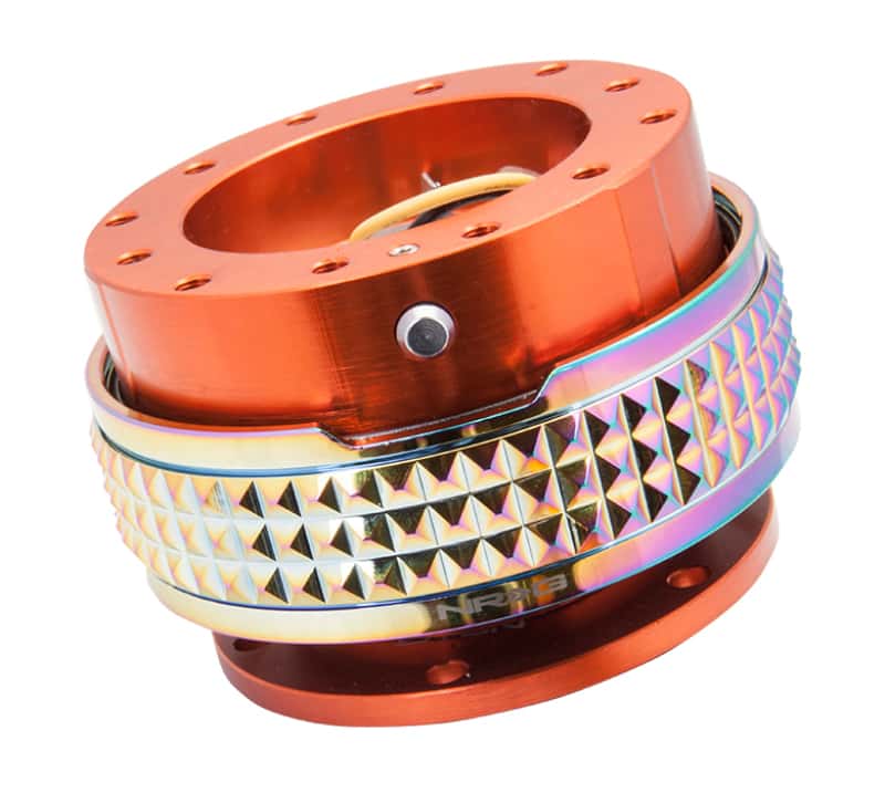 NRG — NRG Quick Release Kit - Pyramid Edition - Orange Body / Neochrome Pyramid Ring - view 1