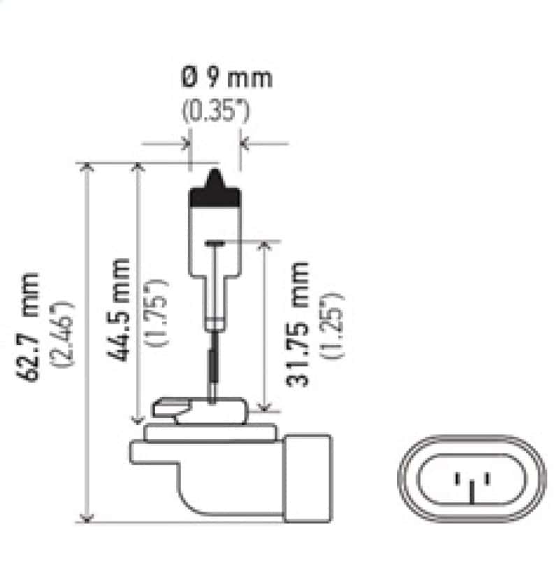Hella — Hella Bulb 881 12V 32W XEN WHT XB (2)
881 Halogen Bulb - view 14
