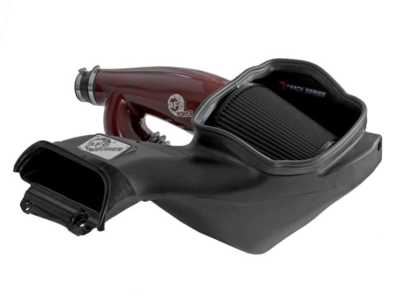 aFe — aFe 17-24 Ford F-150 Track Series Red Kevlar Carbon Fiber C/A Intake System w/Black Pro 5R Filter
Track Series Intake  - view 1