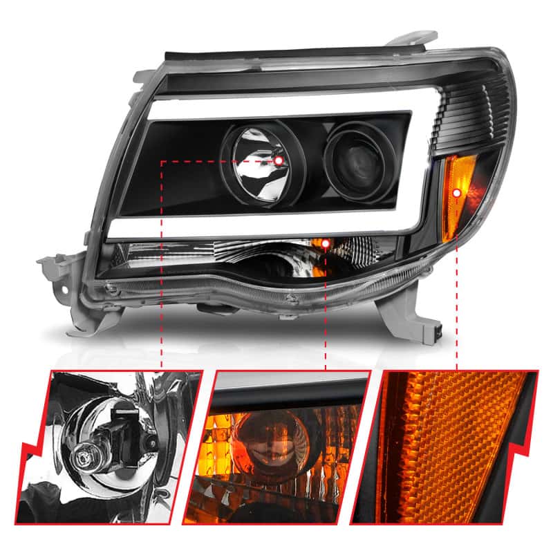 ANZO — ANZO 05-09 Toyota Tacoma Projector Light Bar Style Headlights w/ C Light Bar
Head Light Set
HdLtSet - view 8