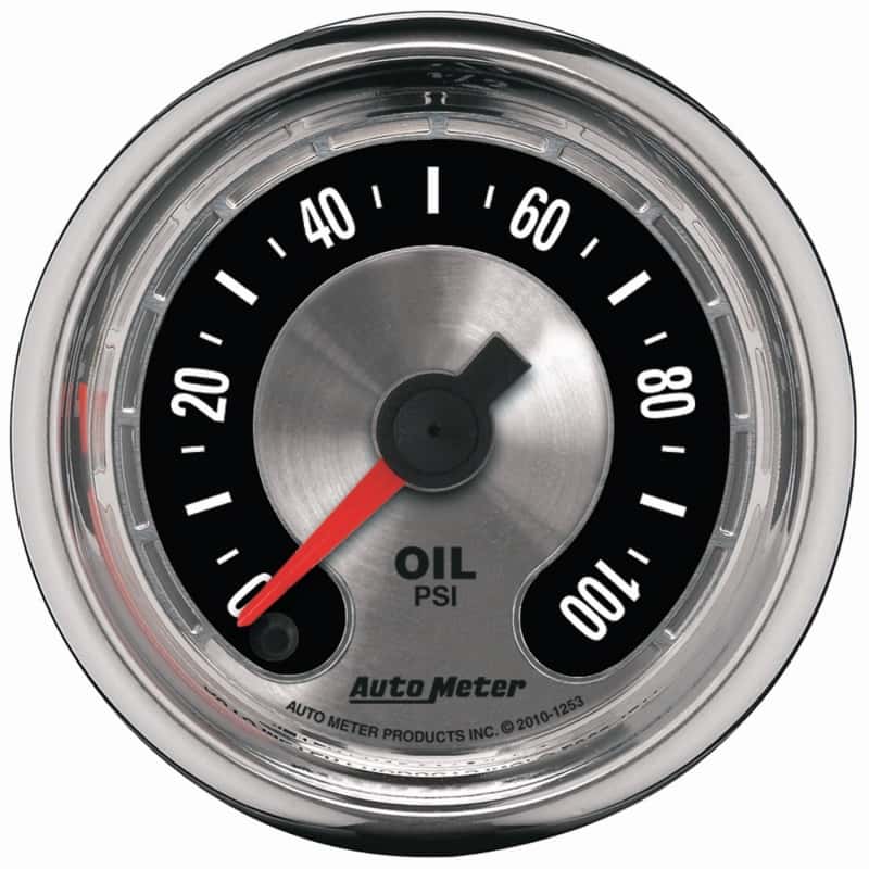 AutoMeter — Autometer American Muscle 52mm Full Sweep Electric 0-100 PSI Oil Pressure Gauge
GA 2" OILP STEPPR AM - view 1