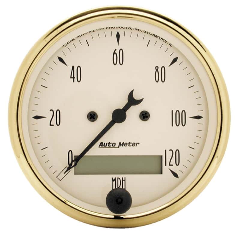 AutoMeter — AutoMeter Gauge Speedometer 3-1/8in. 120MPH Elec. Prog. W/ Lcd Odo Golden Oldies
3-1/8" SPEEDO, 120 M - view 2