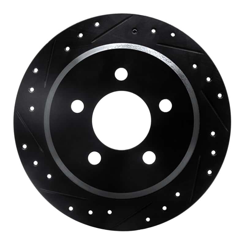 R1 Concepts — R1 93-98 Jeep Grand Cherokee Rear Left Drilled & Slotted Black Brake Rotor
R1 Brake Rotor Drill - view 1
