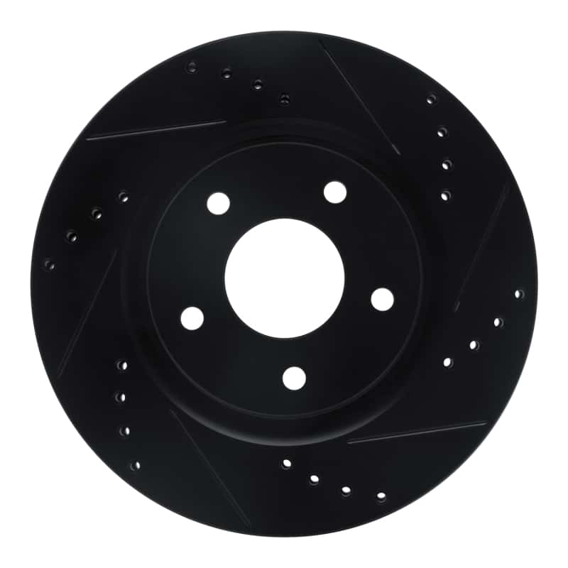 R1 Concepts — R1 07-15 Nissan Rogue Front Right Drilled & Slotted Black Brake Rotor
R1 Brake Rotor Drill - view 1