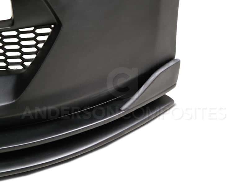 Anderson Composites — Anderson Composites 15-16 Ford Mustang GT350 Style Fiberglass Front Bumper w/ Front Lip - view 5