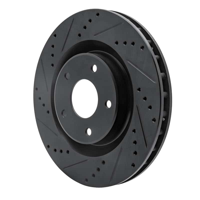 R1 Concepts — R1 05-13 Cadillac XLR Front Left Drilled & Slotted Black Brake Rotor
R1 Brake Rotor Drill - view 2