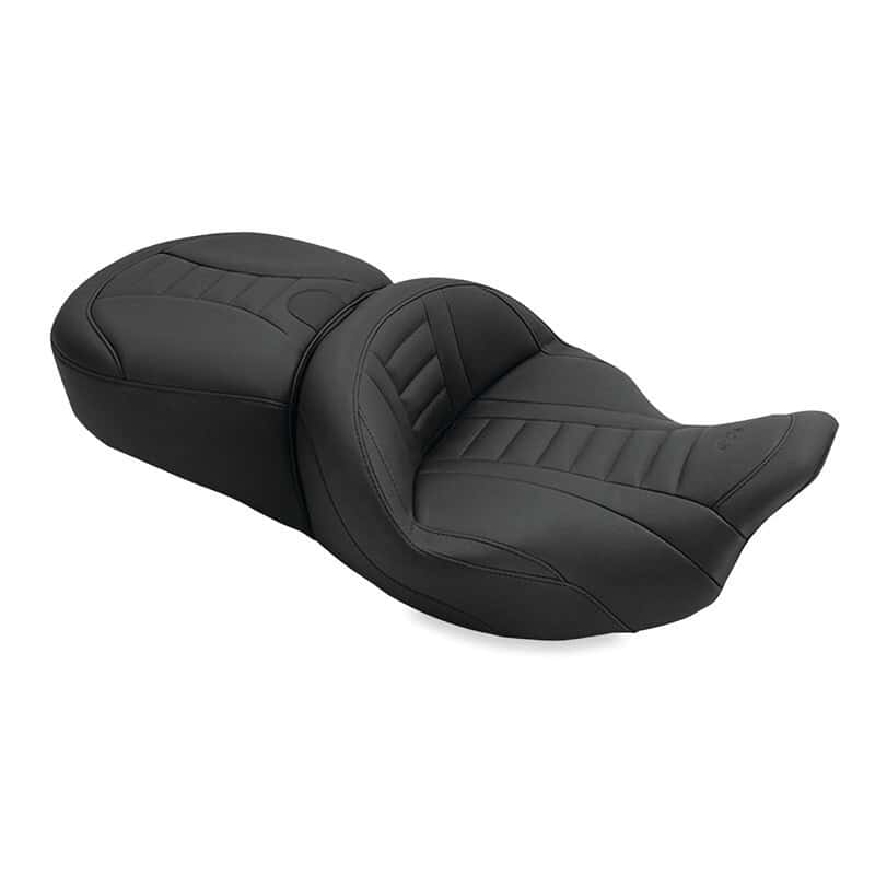 Mustang Motorcycle — Mustang 08-21 Harley Electra Glide, Rd Glide, Rd King, Str Glide Touring 1PC Seat Deluxe - Black - view 2