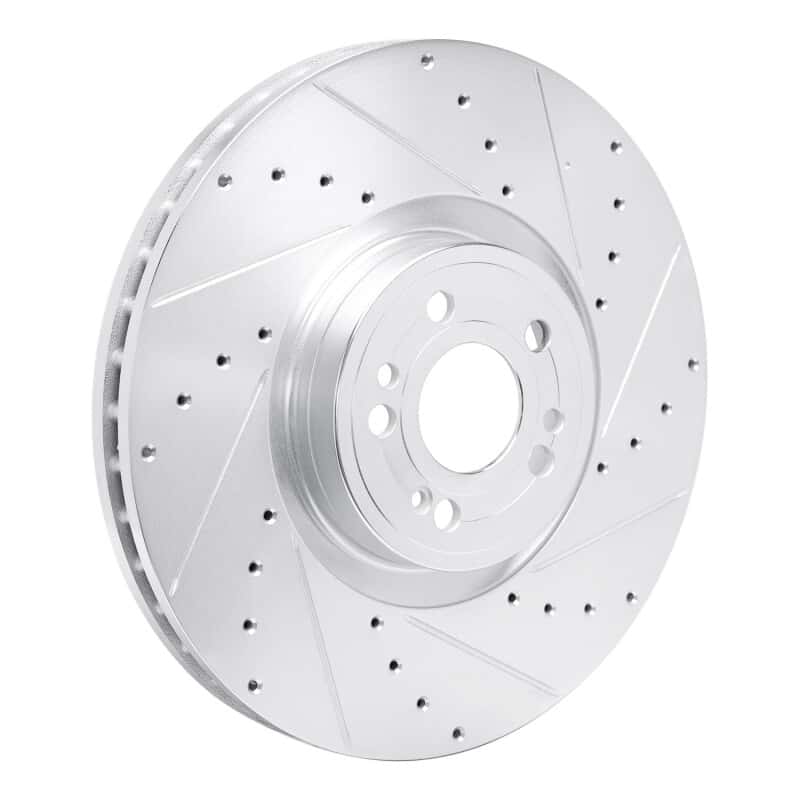 R1 Concepts — R1 20-26 Mercedes-Benz GLE450e Front Right Drilled & Slotted Silver Brake Rotor
R1 Brake Rotor Drill - view 2