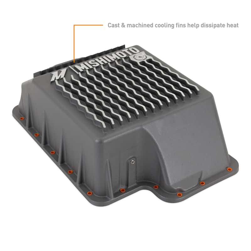Mishimoto — Mishimoto 89-10 Powerstroke E4OD 4R100 5R110 Trans Pan Cast GR
Trans Oil Pan - view 3
