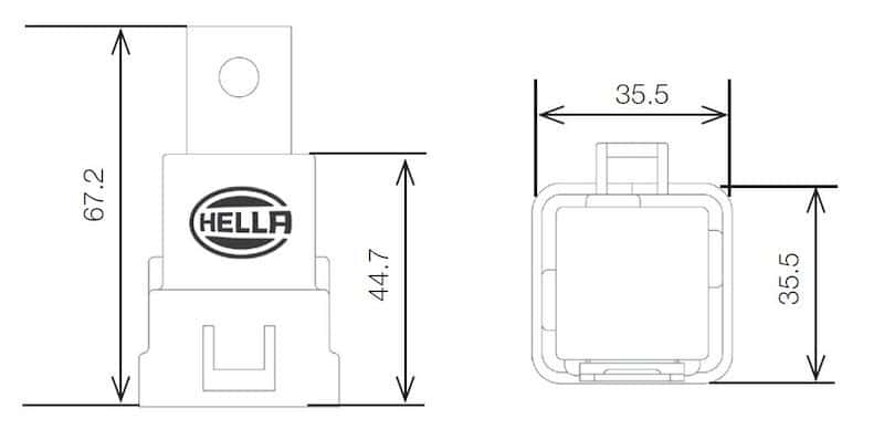 Hella — Hella Relay 24V 10/20A Spdt Res Wthr Bkt - view 6