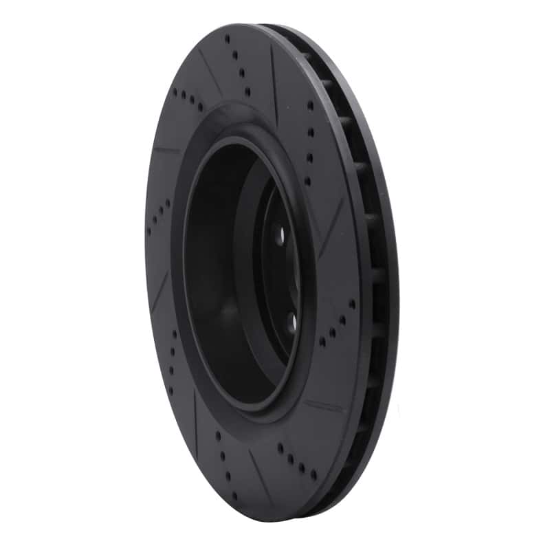 R1 Concepts — R1 05-23 Chrysler 300 Rear Left Drilled & Slotted Black Brake Rotor
R1 Brake Rotor Drill - view 4