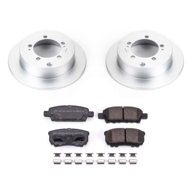 PowerStop — Power Stop 04-06 Mitsubishi Lancer Rear Z17 Evolution Geomet Coated Brake Kit - view 1