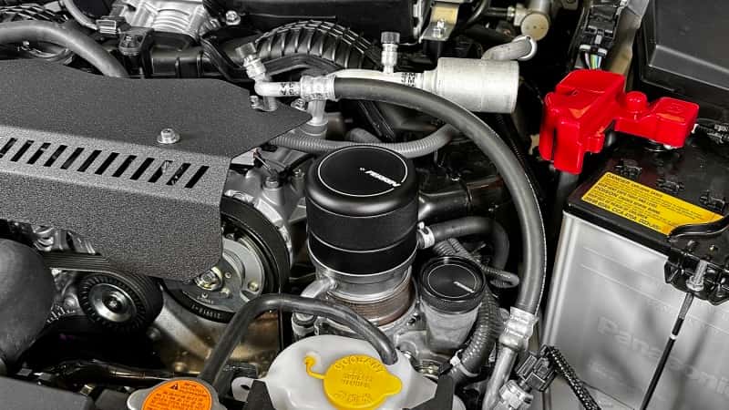 Perrin Performance — PERRIN 15-25 Subaru WRX & 13-26 BRZ/FR-S/86/GR86 Oil Filter Cover - Black - view 4