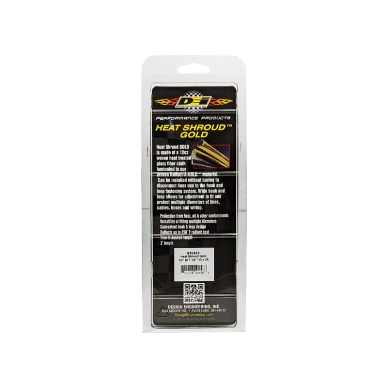 DEI — DEI Heat Shroud 1/2in to 1-1/4in I.D. x 3ft - Gold
Heat Shield Sleeve - view 3