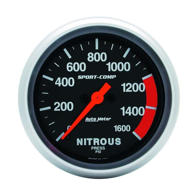 AutoMeter — AutoMeter Gauge Nitrous Press 2-5/8in. 1600PSI Digital Stepper Motor Sport-Comp
2-5/8" NITROUS, 0-16 - view 1