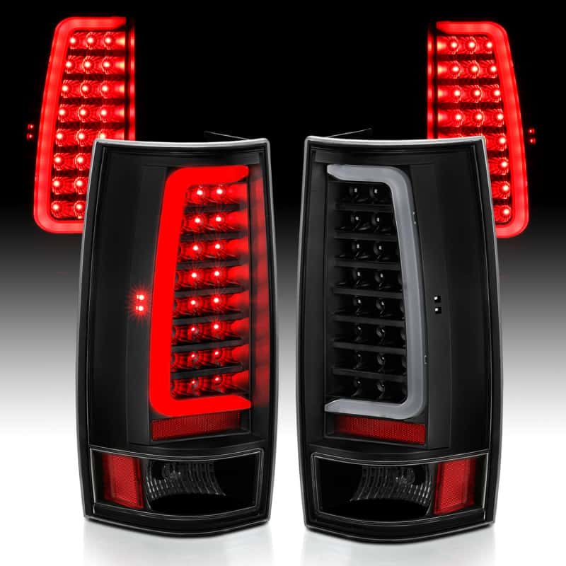 ANZO — ANZO 2007-2014 Chevy Tahoe LED Taillight Plank Style Black w/Clear Lens - view 6