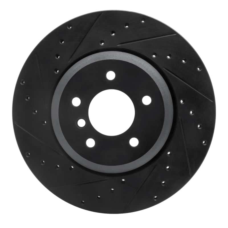 R1 Concepts — R1 04-10 BMW 535I Rear Left Drilled & Slotted Black Brake Rotor
R1 Brake Rotor Drill - view 1