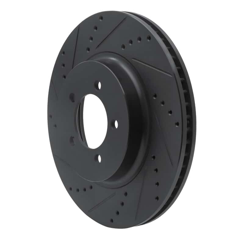 R1 Concepts — R1 03-05 Lincoln AVIATOR Front Left Drilled & Slotted Black Brake Rotor
R1 Brake Rotor Drill - view 2
