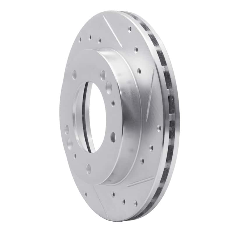 R1 Concepts — R1 2006-2015 Jaguar XJR Rear Right Drilled & Slotted Silver Brake Rotor
R1 Brake Rotor Drill - view 2