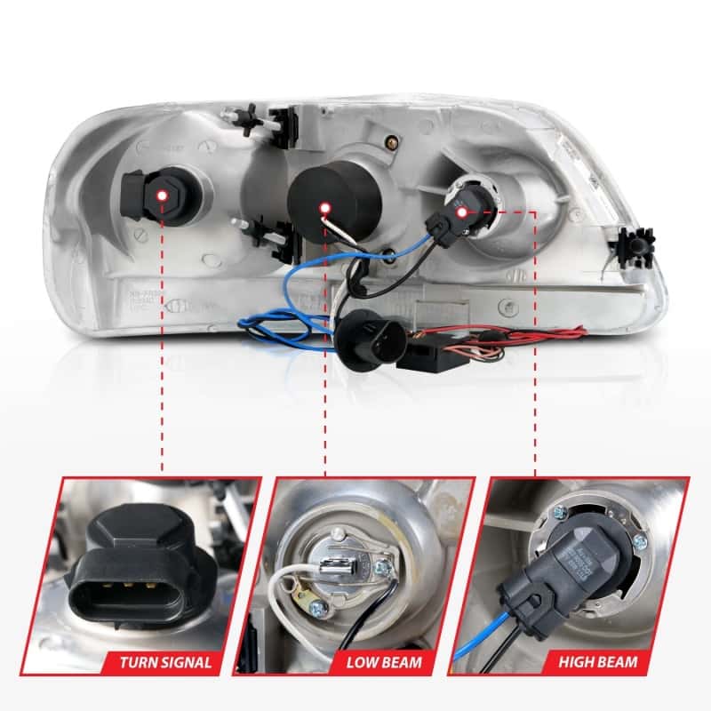 ANZO — ANZO 1997.5-2003 Ford F-150 Projector Headlights w/ Halo Chrome 1pc
Head Light Set
HdLtSet - view 7
