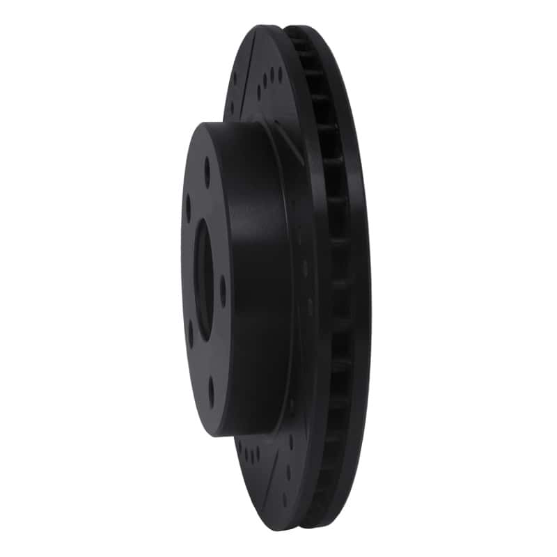 R1 Concepts — R1 91-94 Toyota Previa Front Left Drilled & Slotted Black Brake Rotor
R1 Brake Rotor Drill - view 2
