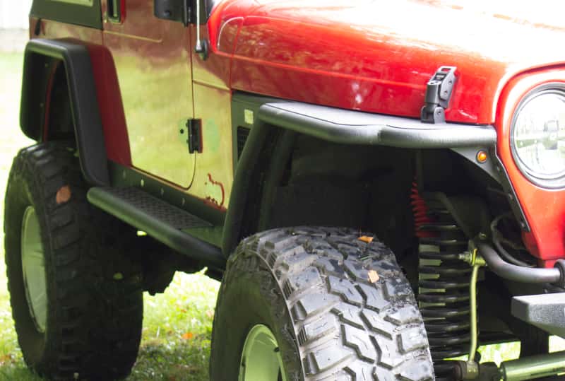Fishbone Offroad — Fishbone Offroad 97-06 Jeep Wrangler TJ Steel Rock Slider - Black Textured Powdercoat - view 13