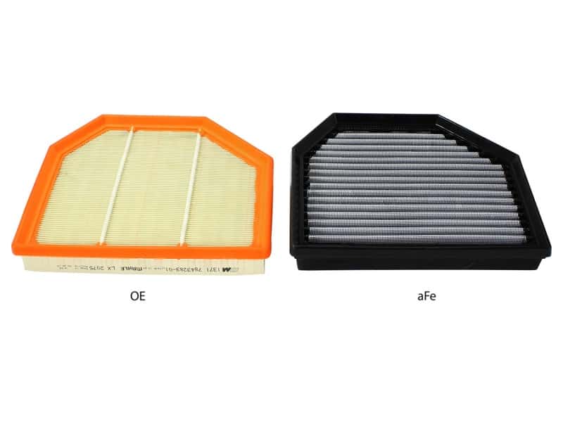 aFe — aFe MagnumFLOW OEM Replacement Air Filter PRO Dry S 2015 BMW M3/M4 (F80/F82) 3.0L S55 (tt) Qty. 2
Magnum FLOW Filter - view 4