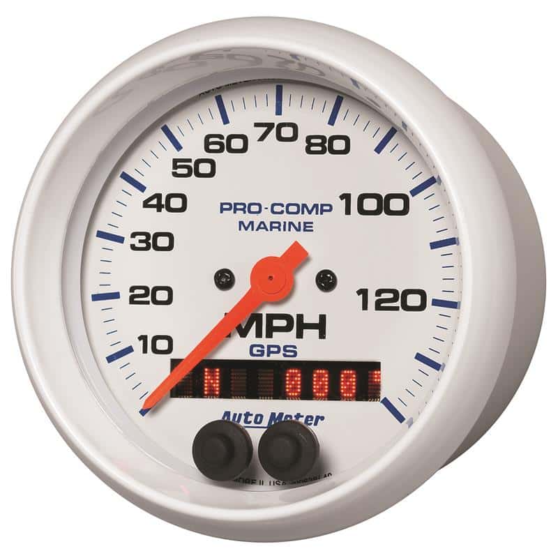 AutoMeter — Autometer Gauge GPS Speedometer 3-3/8in 140 MPH Marine White Gauge
3.4" SPD GPS 140 MW - view 3