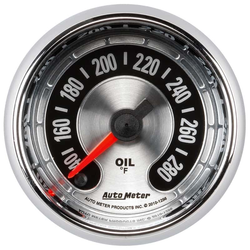 AutoMeter — Autometer American Muscle 2-1/16in Full Sweep Electric Digital Stepper 140-280 Deg F Oil Temp Gauge
GA 2" OILT STEPPR AM - view 1