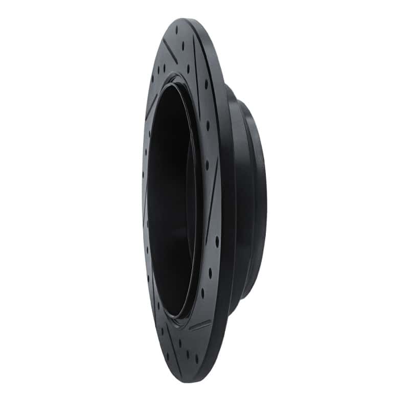 R1 Concepts — R1 16-25 Honda Ridgeline Rear Left Drilled & Slotted Black Brake Rotor
R1 Brake Rotor Drill - view 4
