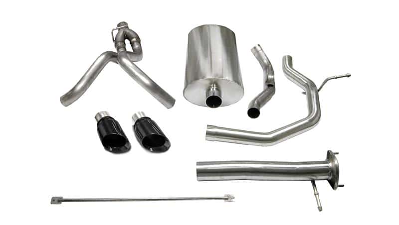 CORSA Performance — Corsa 2005-2006 Chevrolet SSR 5.3L V8 3in Cat-Back Dual Rear w Single 4in Black Pro-Series Tips
Exhaust - view 2