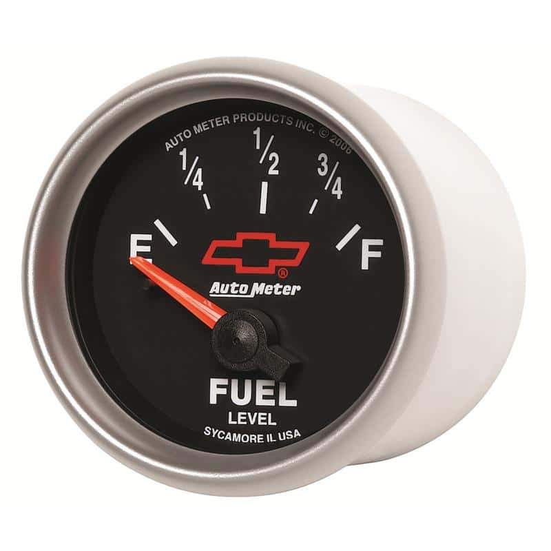 AutoMeter — Autometer GM Bowtie Black 2-1/16 Fuel Level, 0-90 , Air-Core 8-18V
2-1/16" FUEL LEVEL, - view 3